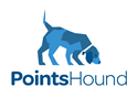 a blue dog logo with text