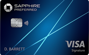 a blue credit card with lines and text